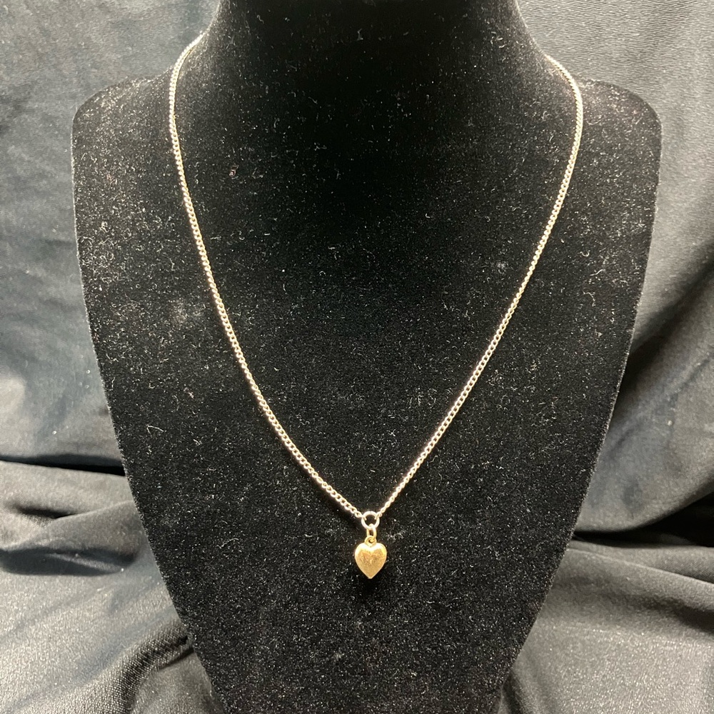 Vintage Y2K Dainty Gold Heart Pendant Necklace